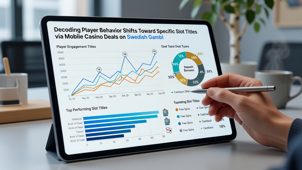 Analytics dashboard view of slot title popularity shifts linked to mobile casino deals in Sweden